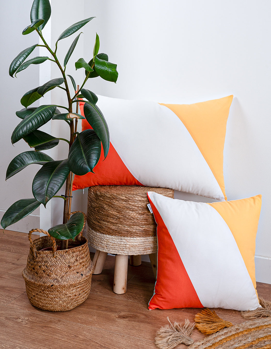 Housse de coussin Solis Jaune et Orange