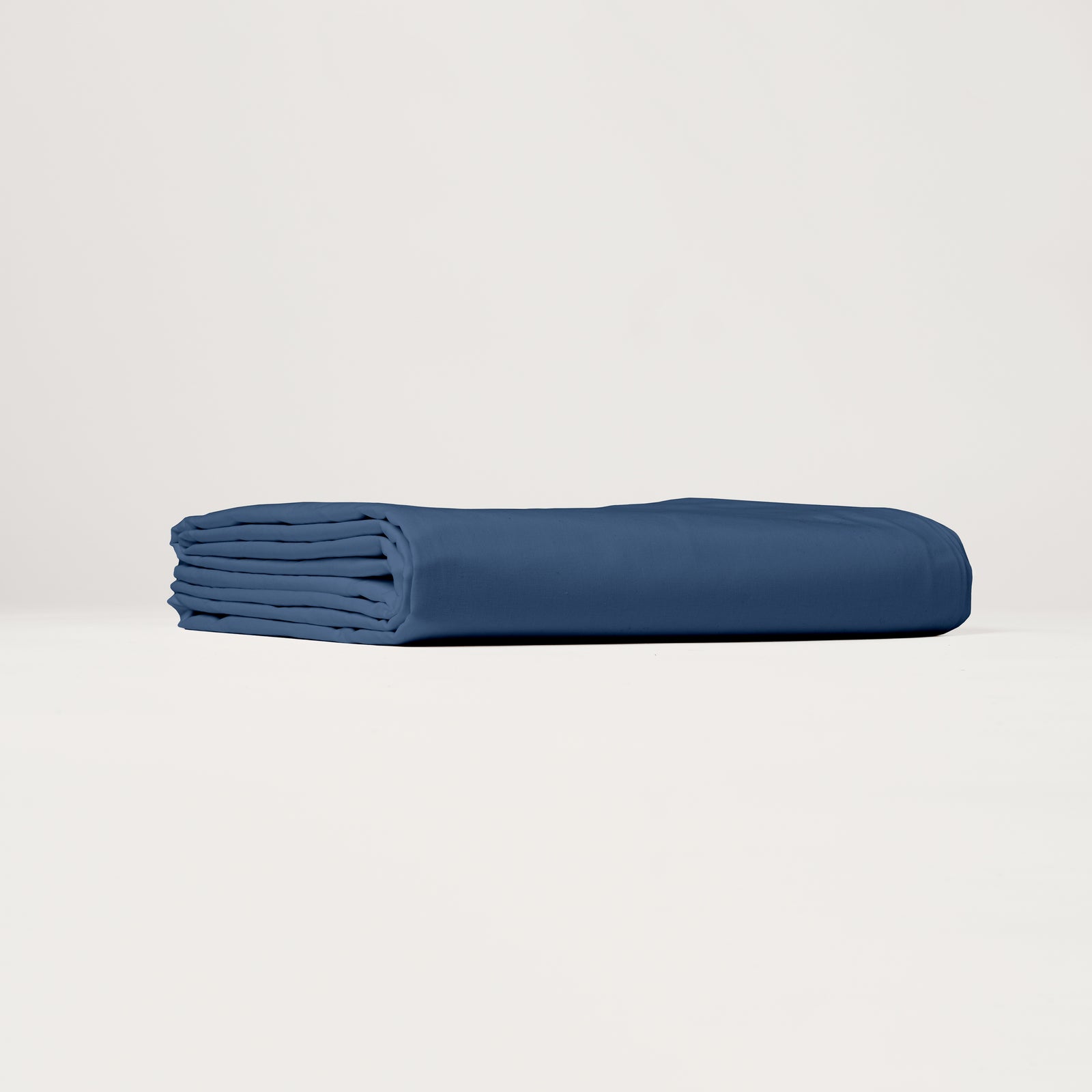 Dejorine - Drap housse en Percale de Coton - Teinte Ombre de saphir - Couleur Bleu Foncé Denim