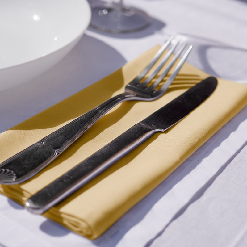 Dejorine - Serviette de table en Coton - Teinte Ambre doré - Couleur Jaune