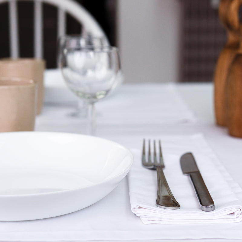 Dejorine - Serviette de table en Coton - Teinte Blanc