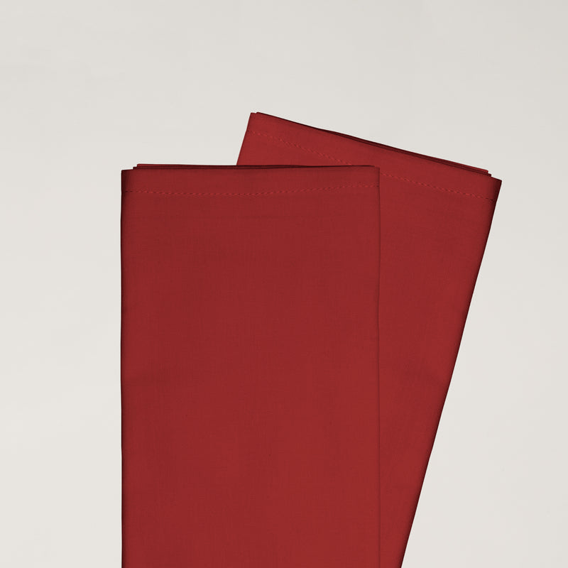 Dejorine - Serviette de table en Coton - Teinte Terre rouge - Couleur Rouge