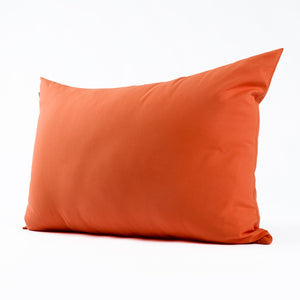 Housse de coussin rectangulaire en coton orange - Made in France - Dejorine